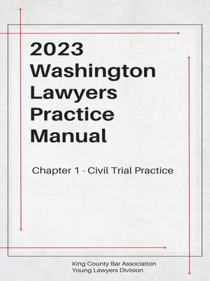 cover image of Washington Lawyers Practice Manual Chapter 1